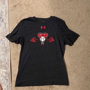 Dark Heather grey under armour diamond backs T-shirt